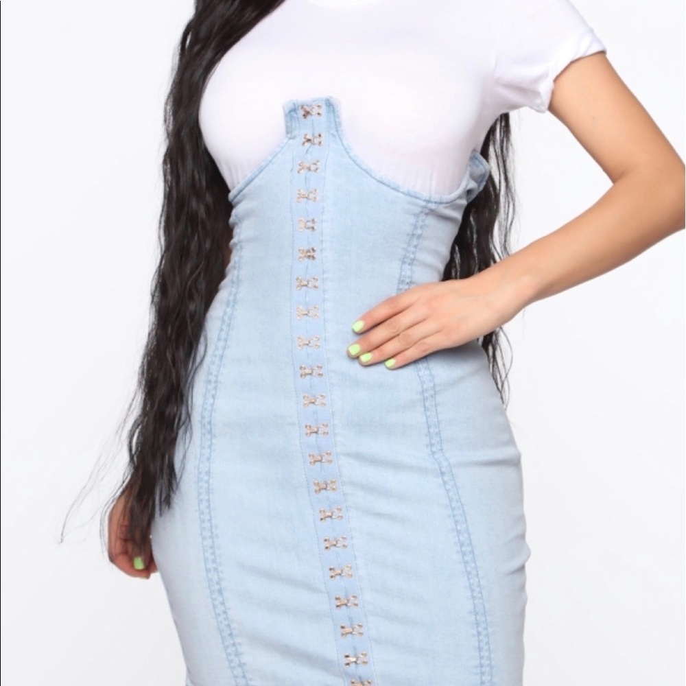 Denim Mini Dress- LightWash